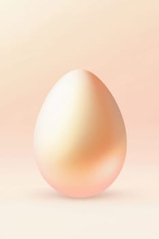 Sleek easter greeting card template featuring a soft pastel gradient background and a shiny gold foil egg icon. the design offers ample space for personalized text, combining modern aesthetics with subtle elegance for versatile print or digital use.