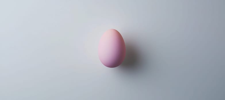 Minimalist easter greeting card template displaying a single pastel egg centered on a plain white background. the clean design offers ample blank space, perfect for personalized messages, making it ideal for seasonal greetings or holiday promotions.