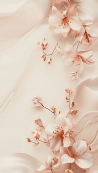 Luxurious easter day greeting card featuring rose gold foil accents and minimal floral elements on a soft beige background. optimized for print or digital use, with ample blank text space for personalized messages or branding.