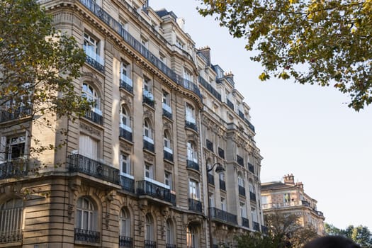 Old and expensive residential building in the city center of Paris, France. High quality photo