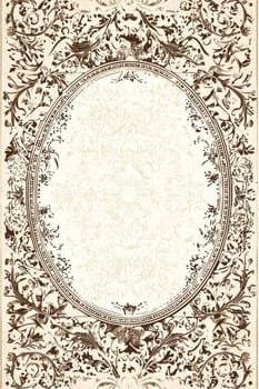 Neutral-toned card template featuring intricate floral borders and delicate lace textures, offering a large blank space for personalized easter greetings. timeless patterns and classic design provide a versatile option for print and digital use.