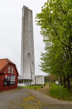 Bornholm tower and cold war museum. Bornholm, Denmark - December 5, 2024.