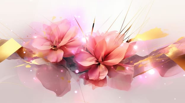 Watercolor abstract design for background of wedding or buzzy social media banner generative AI