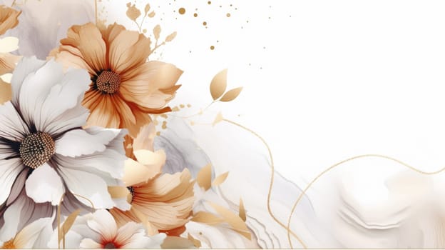 Watercolor abstract design for background of wedding or buzzy social media banner generative AI