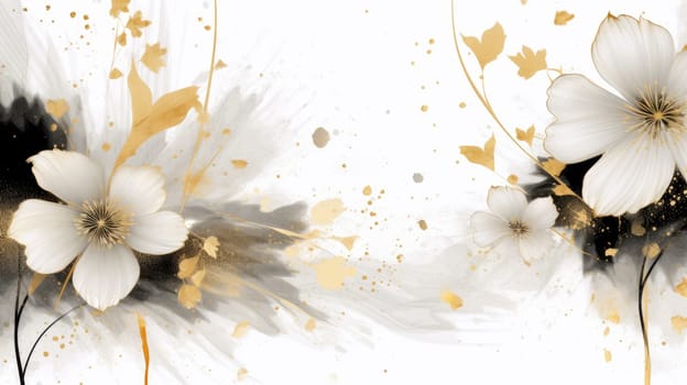 Watercolor abstract design for background of wedding or buzzy social media banner generative AI