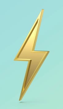 Golden electric lightning bolt symbol