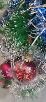 christmas holiday tree branches, new year ball. High quality photo