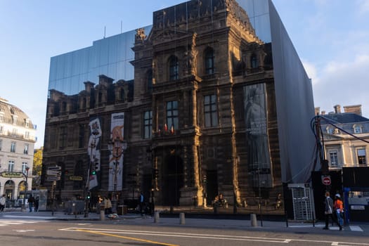 A stunning and striking blend of both modern and classic architectural styles located right in the heart of the city. Paris, France - October 24, 2024