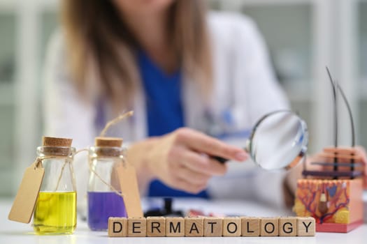 This text provides a focused analysis of dermatology tools, techniques, and processes used in a clinical setting