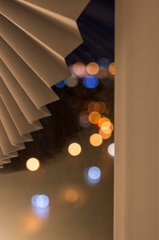 Concept shot of the blurred moving lights at night