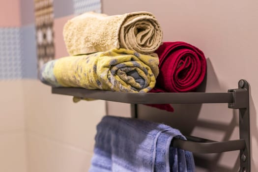 Shot of the towels on the towel holder