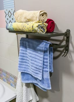 Shot of the towels on the towel holder
