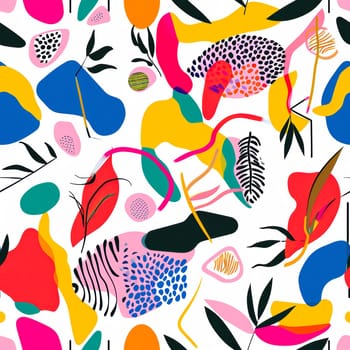 This vibrant abstract floral pattern is absolutely perfect for use in wallpapers, textiles, and contemporary art