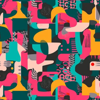 A vibrant and dynamic blend of colorful shapes and patterns that are perfect for modern design projects