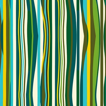 A vibrant pattern with wavy stripes in green, blue, and yellow, ideal for modern design applications
