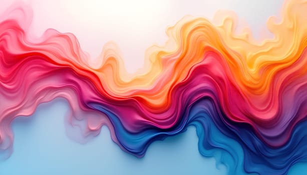 Vivid colors flow together in an abstract design, showcasing shades of red, pink, orange, and blue in a captivating wave-like pattern - abstract background - phone wallpaper - Generative AI