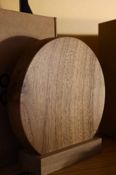 This elegant wooden decor piece is perfect for enhancing and elevating any modern interior space beautifully