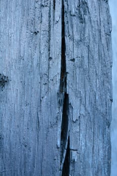 Old blue wood wall with crack.Vintage texture.