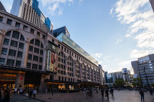 OSAKA, JAPAN - SEPTEMBER 26 2024: Namba Station at dusk, run by the Nankai Electric Company in Chuo, Osaka, Japan