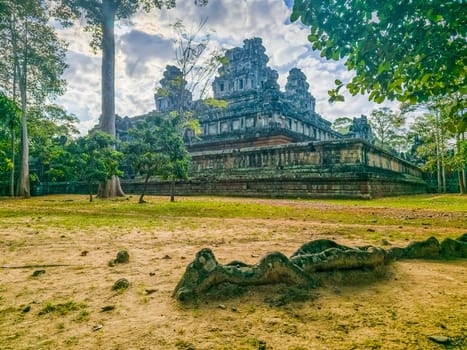 Ruin of ancient Ta Keo Wat temple in Angkor, Cambodia