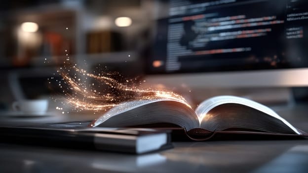 Digital Transformation: converting books, data streams, education innovation, technology integration, modern learning tools, digitalization process, content conversion, intelligent systems