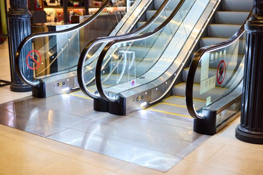 Elevators designed for shopping environments, showcasing sleek design and essential functionalities