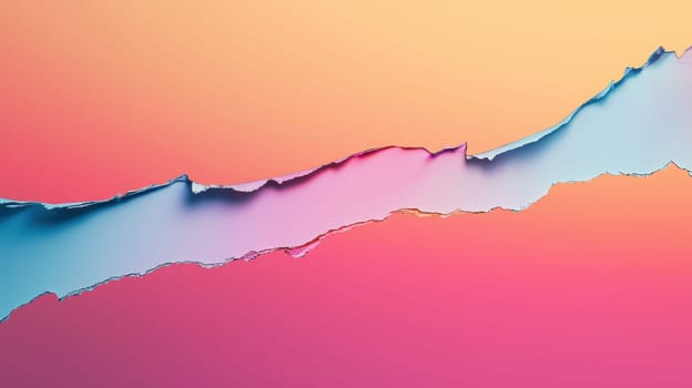 Vibrant colors emerge through a horizontal tear across a gradient background, creating a bold and dynamic abstract composition. perfect for eye-catching social media graphics and modern design projects.