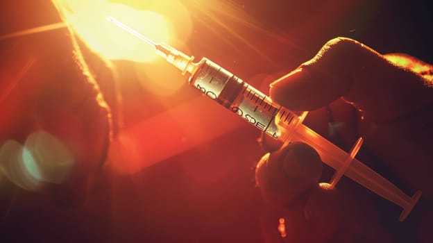 A powerful visual representation depicting a hand crushing a syringe, set against a bright, radiant background. this imagery symbolizes triumph and resilience in the fight against drug addiction and the journey towards recovery.