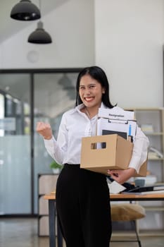 Excited woman feeling cheerful celebrating online winning result Inspired by great offers Or a new opportunity, pass the exam, get a job..