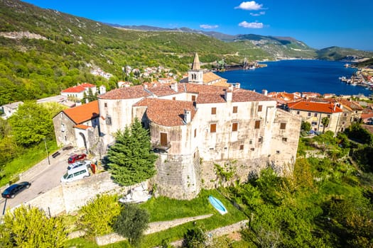 Aerial view of town of Bakar in Kvarner bay area aerial view, Adriatic coast of Croatia