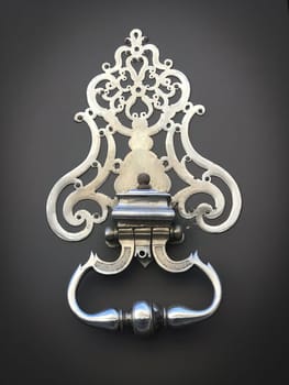 Door and knocker of a stylish French mansion, High quality photo