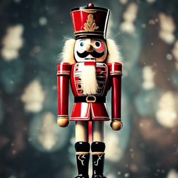 wooden toy nutcrackers christmas gift. High quality photo