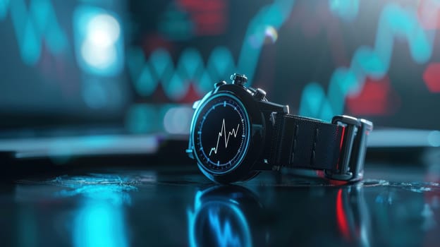 Wearable heart monitor displayed on an e-commerce platform, showcasing the device's sleek design and tech features. ideal for fitness enthusiasts and health-conscious users, it highlights advanced heart rate tracking technology.