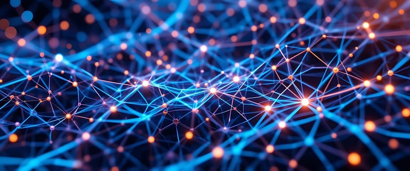 Vibrant synapses of light ignite the darkness, a web of electric dreams sparking connections, whispers of innovation pulse through neon tendrils, evoking awe and futuristic wonder.
