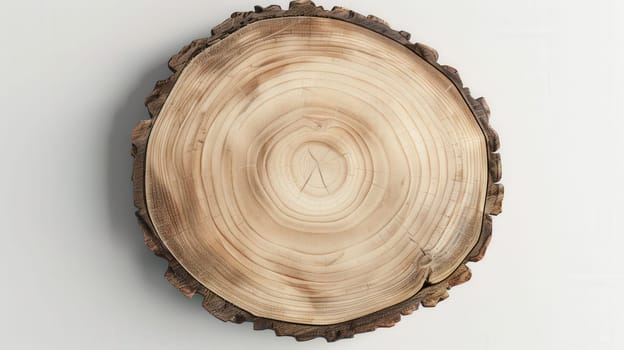 One big wood slice. top view