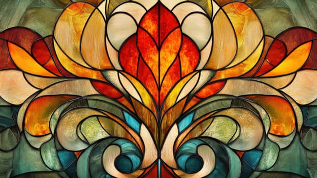 Stained Glass Close-Up Abstract Backdrop
