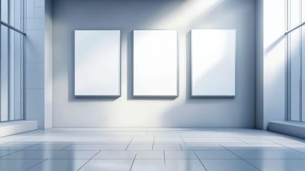 Wall Poster Mockup Set For Your Designs