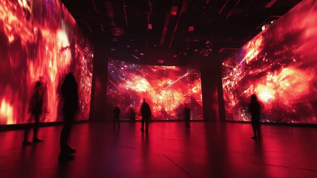 Silhouette on stage, enhanced by captivating visuals