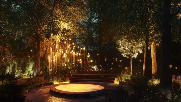 The Vibrant Night Lights on Outdoor That Artfully Illuminated