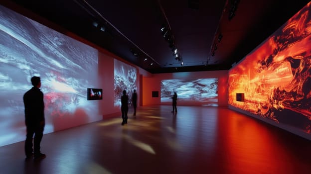 A truly stunning and highly immersive space that showcases vivid digital projections along with captivating reflections