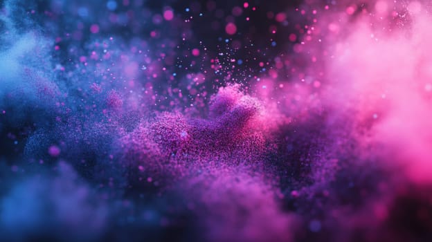 Holi Colors Forming A Rainbow