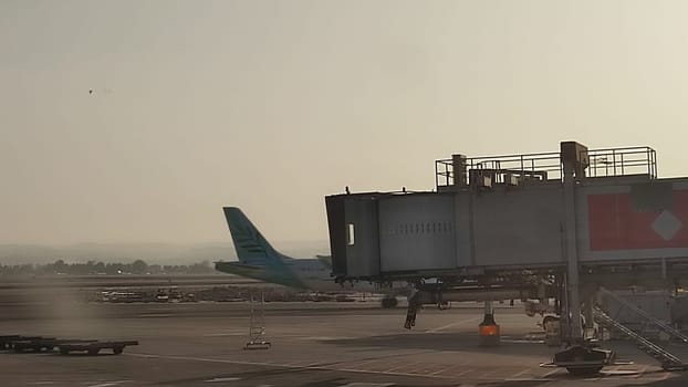 15 October 2024 Tel-Aviv Israel Ben Gurion airport. Airport airplane gate. High quality photo