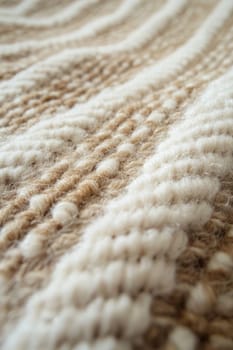 Soft, warm, and inviting, this knitted wool fabric in beige and white offers a cozy and textured backdrop