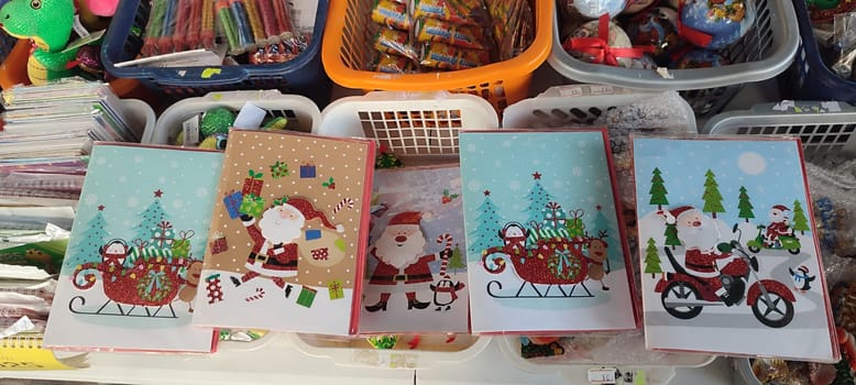 new year santa claus christmas card. High quality photo