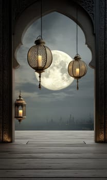 Night of Baraat: creative banner, spiritual gathering, religious observance, Laylat al-Baraa, Islamic heritage, holy night, celestial imagery, cultural importance, divine blessings, sacred moment