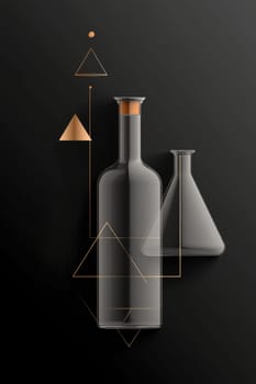 Chemistry lab equipment: test tubes, chemical solutions, liquid substances, scientific experiments, glassware, laboratory tools, experimental process, reaction mixtures, liquid measurements