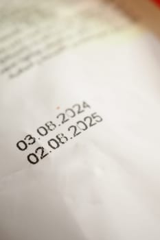 expiry date on a packet