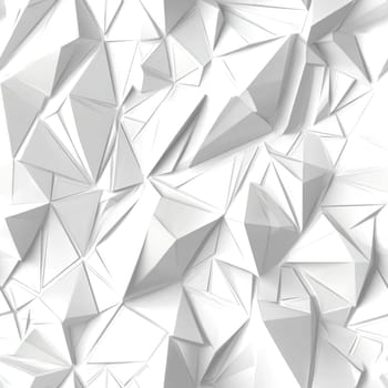 White low poly background creating dynamic shapes and shadows with its geometric pattern