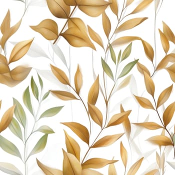 Seamless pattern featuring falling leaves in warm autumnal hues, perfect for creating a cozy and inviting atmosphere