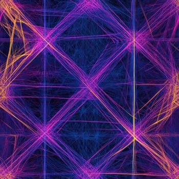 Colorful abstract background with intersecting lines forming a complex network, suggesting connections, technology, or data flow